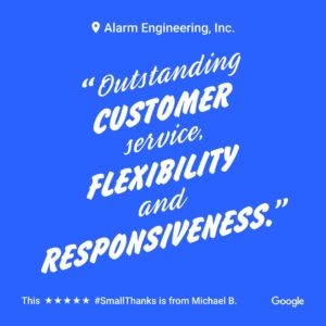 5 Star Google Review: "Outstanding customer service, flexibility and responsiveness."