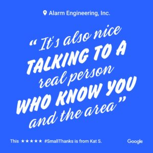 5 Star Google Review :It's also nice talking to a real person who knows you and the area."